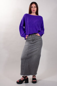 MAGLIA RASATA OVER MOHAIR
