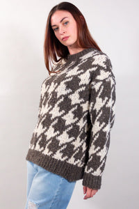 MAGLIA BOUCLE' PIED DE POULE